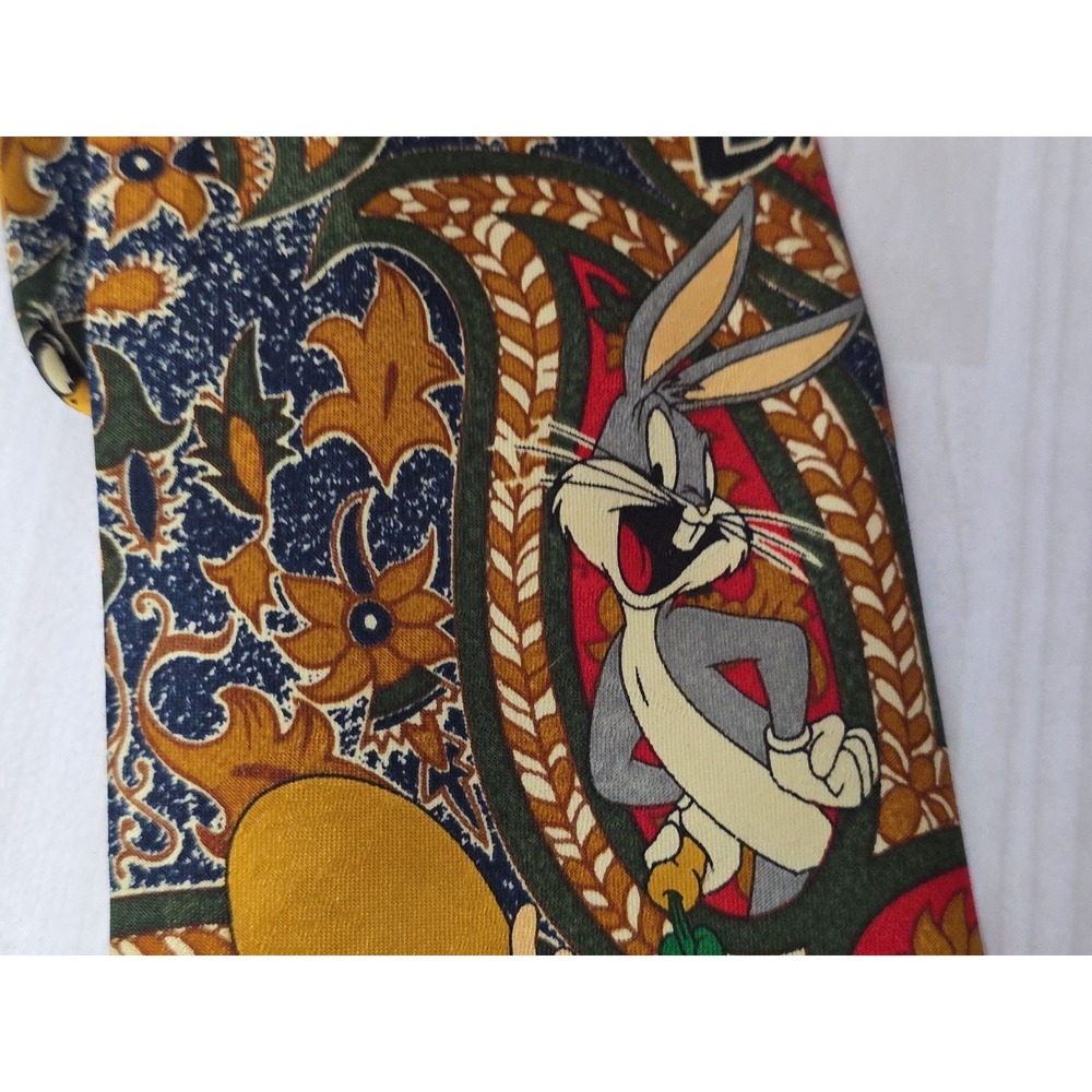 1993 Looney Tunes Tie Bugs Bunny Tasmanian Devil Marvin Martian  Yosemite Sam